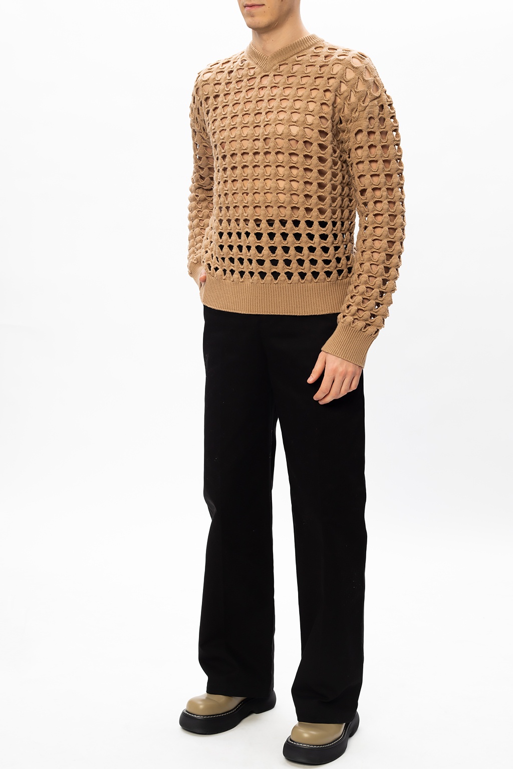 Brown bottega veneta high neck cashmere sweater Bottega Veneta